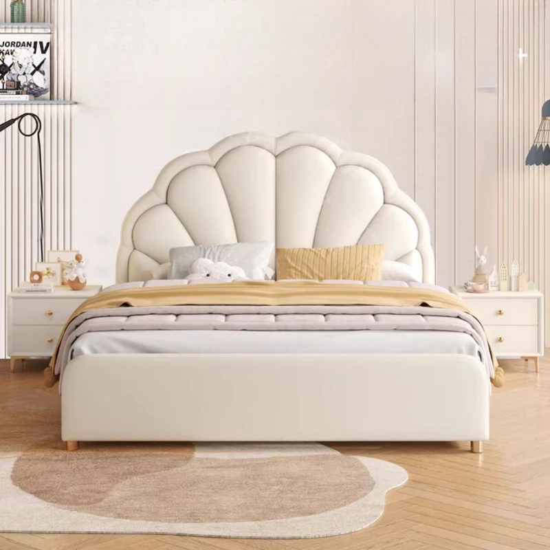 Girls Villa Children Bed Apartment French Princess White Bed Nightstands Comfortable Camas Moderrnas Inteligentes Furniture