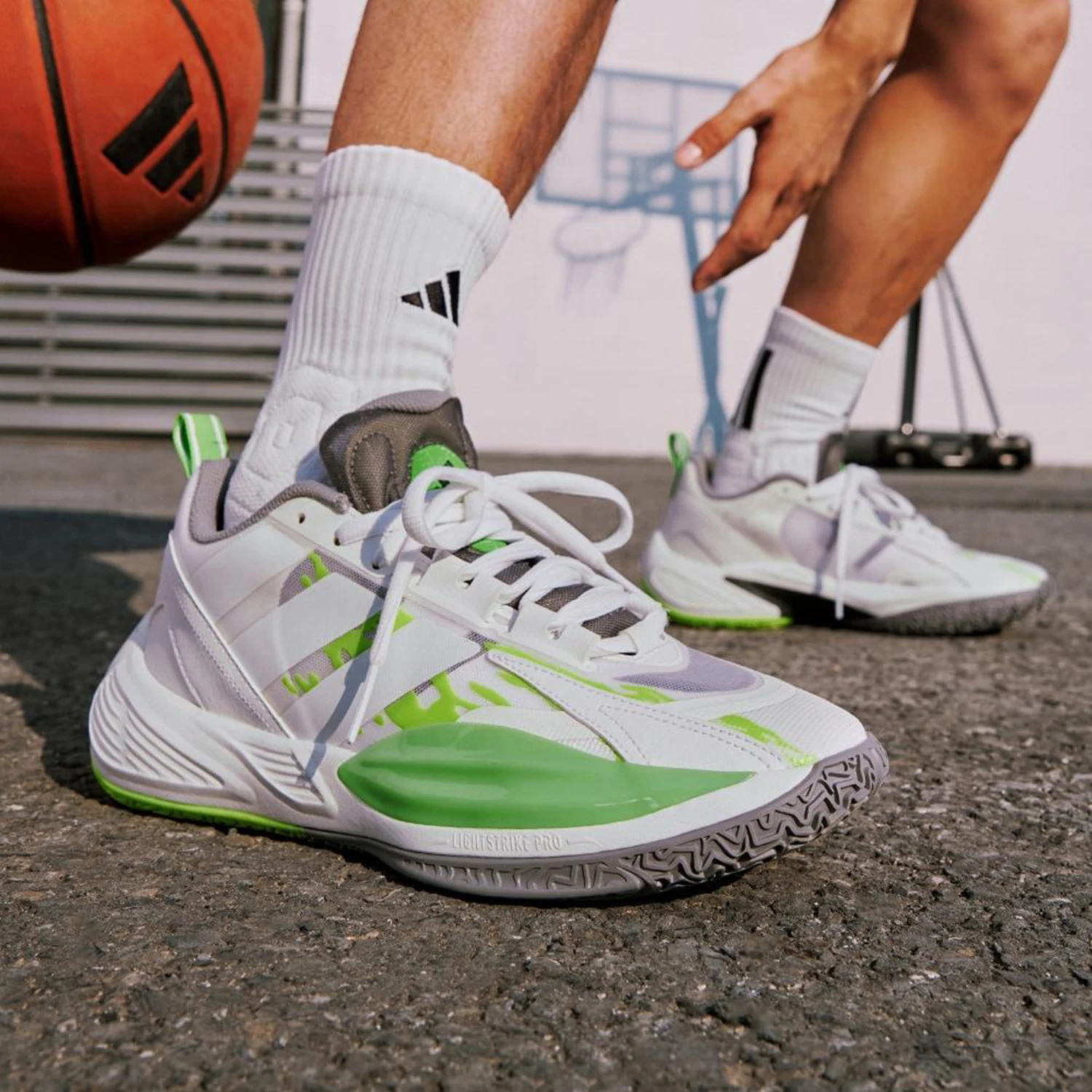 

Adidas Оригинальные мужские баскетбольные кроссовки XENOBURST на шнуровке с амортизацией, износостойкие баскетбольные кроссовки KK3527