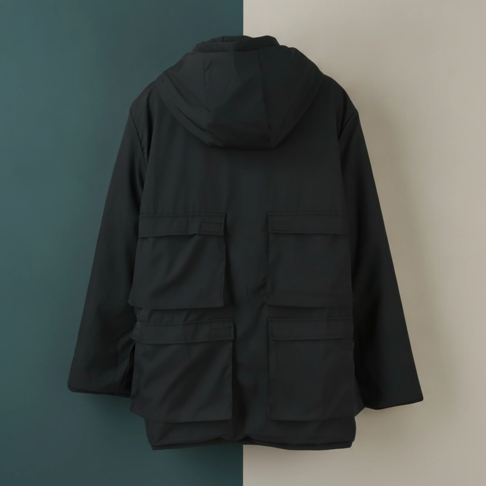 Hooded Jacket Matte Jacket with Pockets Outerwear Quick-Drying Coat Casual for Commuting, Travel