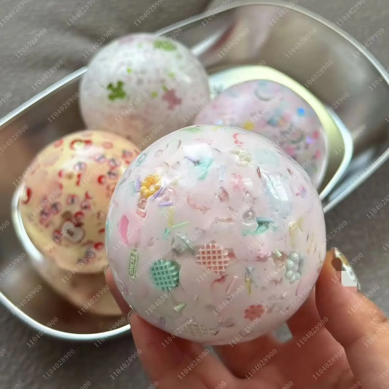 Crispy Creamy Dough Stress Ball Squishy Toys Crunchy Building Blocks Squeeze Ball ASMR Anti Stress Relief Fidget Toys for Adults