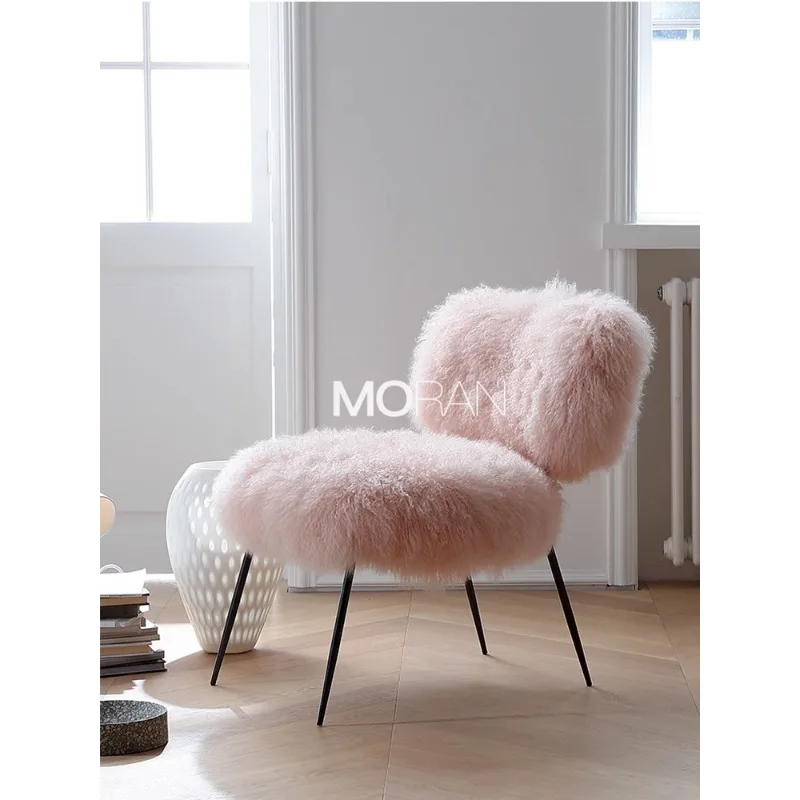 Imported wool light luxury creative single sofa balcony leisure chair