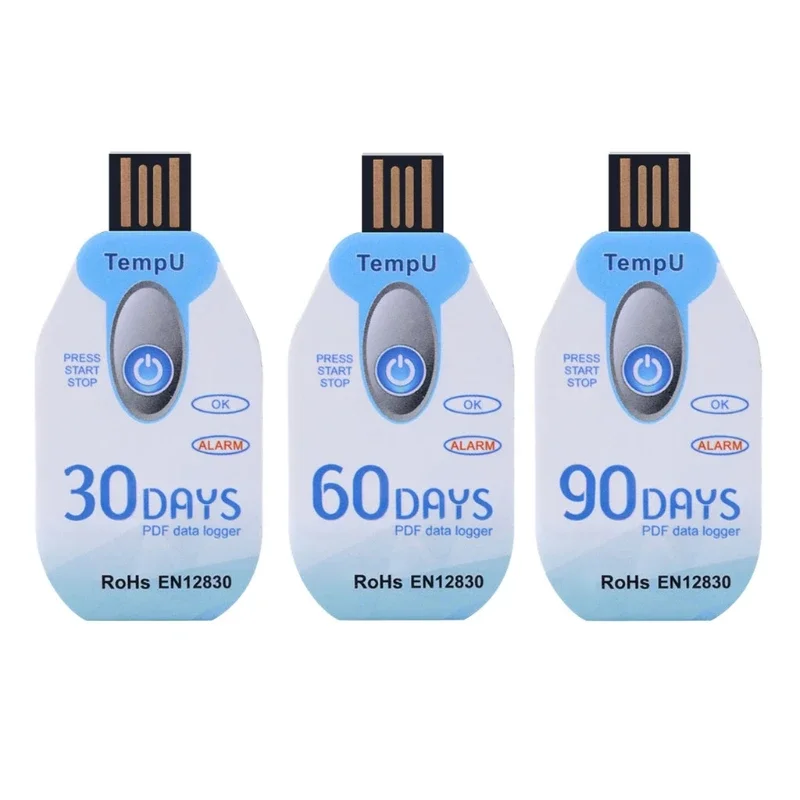 Disposable Data Recorder Temperature and Humidity USB with 10000 Points 30/60/90 Day Recorder