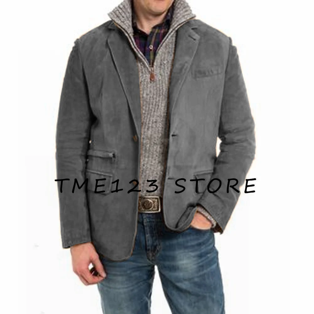 Chaqueta de ante de primavera y verano para hombre, chaleco informal de negocios, de una sola botonadura, de calidad, novedad en trajes y Blazers,