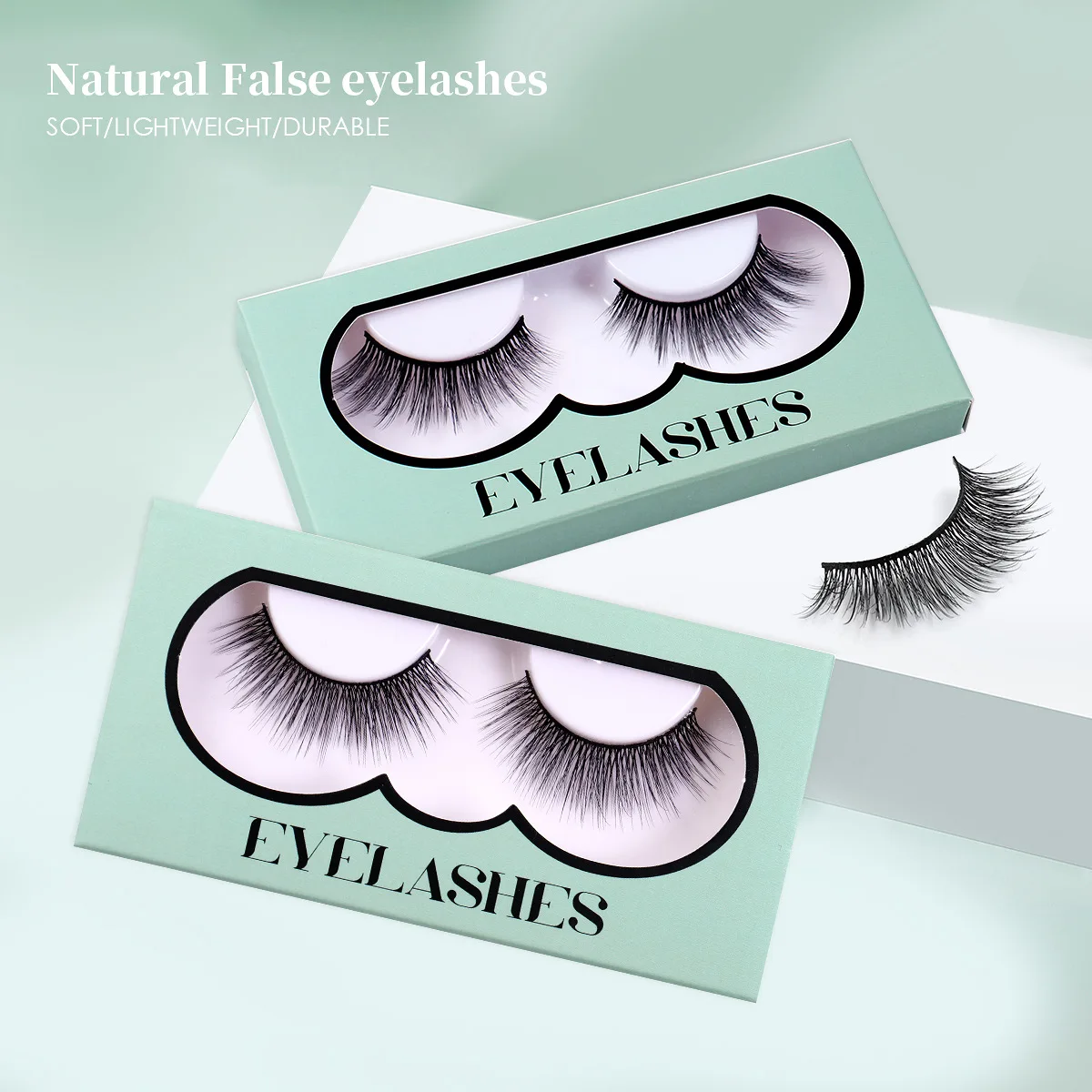 Reusable False Eyelashes Extension, Natural Soft Cross Makeup Eyelash, Daily Dating, DIY Fake Lashes, 1 Pairs