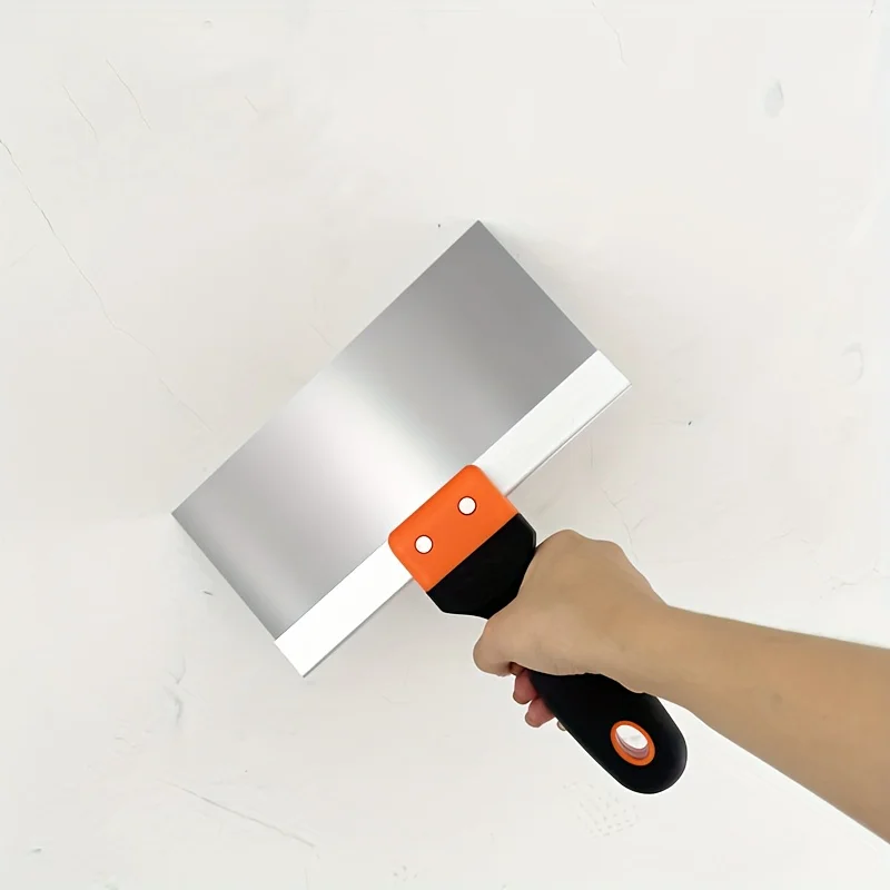 Stainless steel putty scraper, enlarged blade, thickened putty tray, putty tools for plastering and scraping.