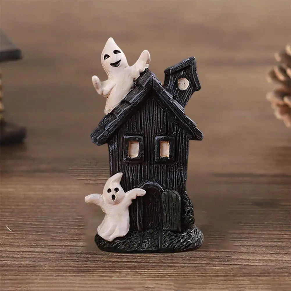 Room Halloween Decoration Spooky Halloween Ghost Resin Decorations for Haunted House Party Pumpkin Skeleton Tombstone for Indoor