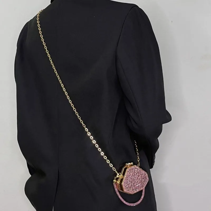 Сверкающие роскошные дизайнерские мини-маленькие сумки на ремне Вечерняя сумка Кошельки и сумки забавной формы Кошелек-клатч Сумка для вечеринок