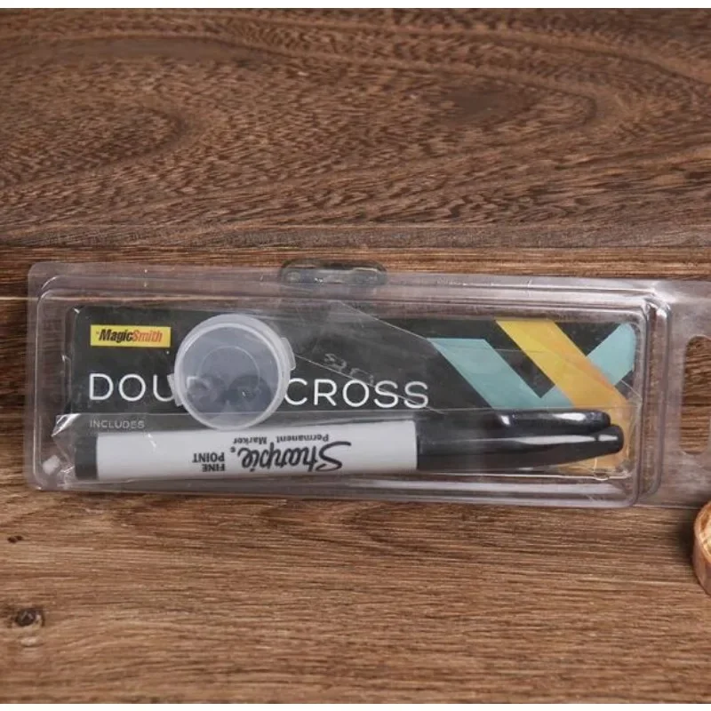 Double Cross by Mark Southworth Magic Trick Ink Vanishes Magia Magician Close Up Illusions Gimmick Mentalism Prop Party Games