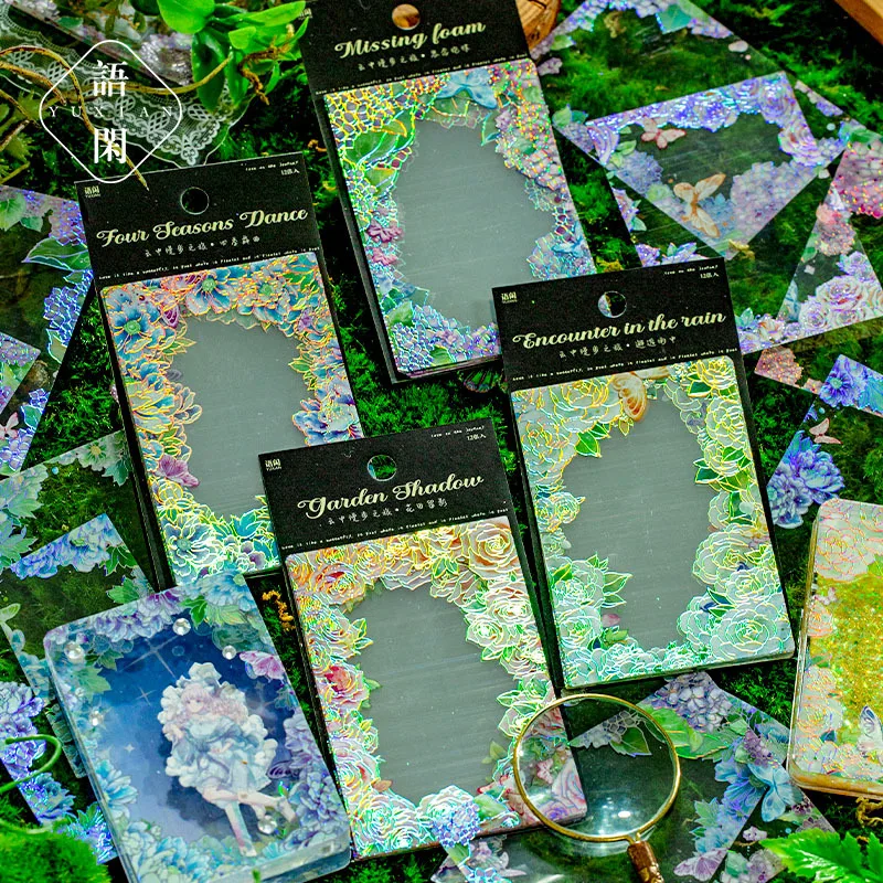 

12 шт. золотистые наклейки-стикеры с растениями и цветами, ретро-стиль, для декора дневника, рукоделия