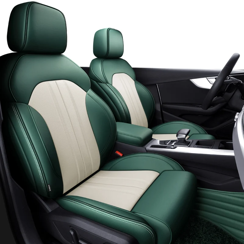Lot 2 Housses Sièges Auto Cuir Universelles Pour Audi A3 A4 A5 A6 Q3 Q5