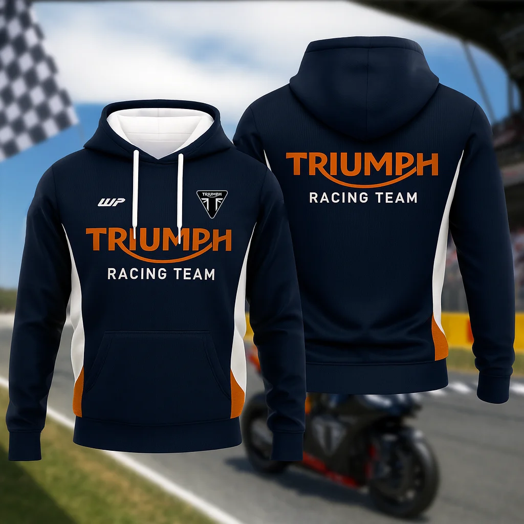 

Классическая толстовка с капюшоном для гонок TRIUMPH, толстовка с длинными рукавами и вентилятором мотоцикла, удобная повседневная спортивная одежда на весну, осень и зиму