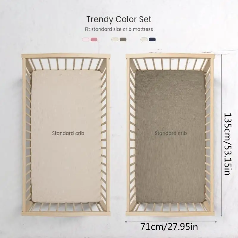 F3KC 1 قطعة/2 قطعة ملاءة سرير أطفال قابلة للتنفس للأولاد والبنات عربة أطفال مزودة بملاءة قابلة للإزالة