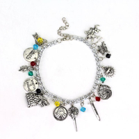 Classic TV Thrones Metal Bracelet Stark Wolf Targaryen Dragon Lannister Lion Charms Bangle for Men Women Fans Jewelry Gifts