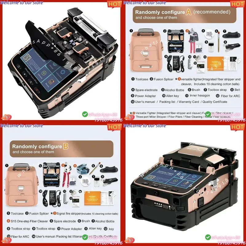 2026 AI-12 Fiber Optic Fusion Splicer 3-in-1 Fixture SM MM DSF NZ-DSF BIF G.654 Fiber Wide Compatibility