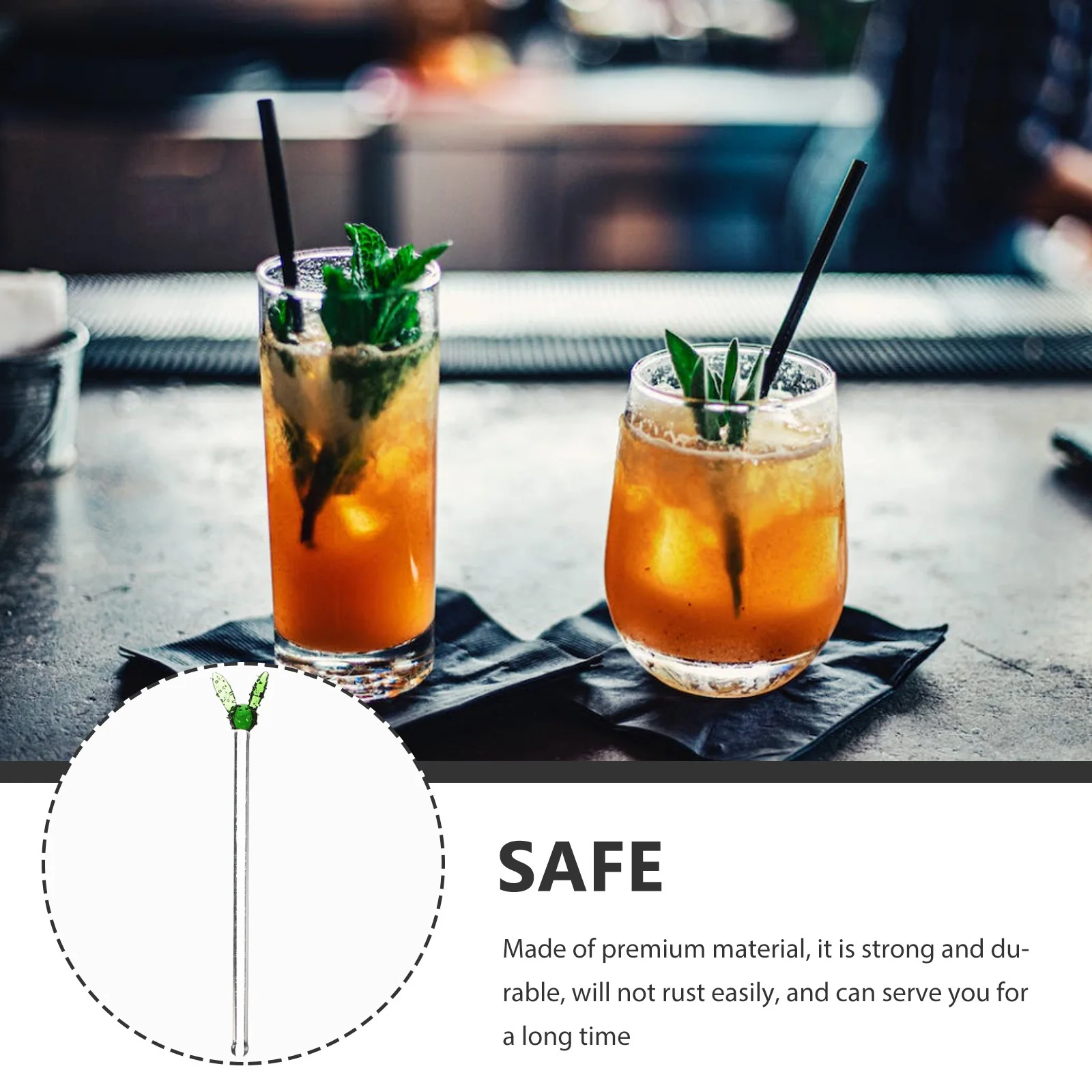 

Glass Stirring Rod Premium Reusable Mixers for Cocktail Coffee Milk Tea Bar Restaurant Supplies Swizzle Sticks Drink Stirrers