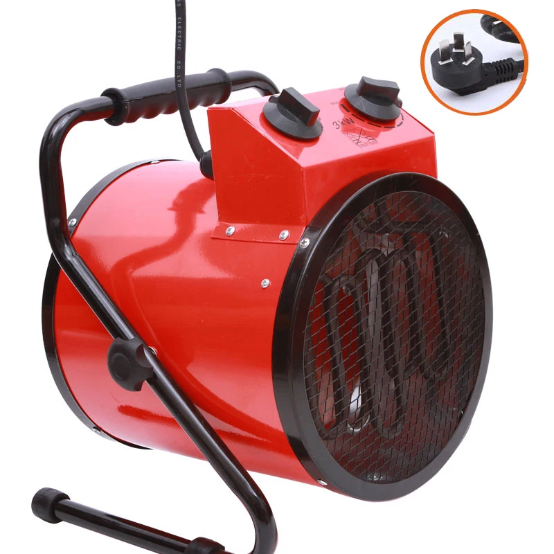 熱風ヒーター220V,3kW,ハイパワー,家庭用サーモスタット,バスルーム用工業用バスルーム暖房