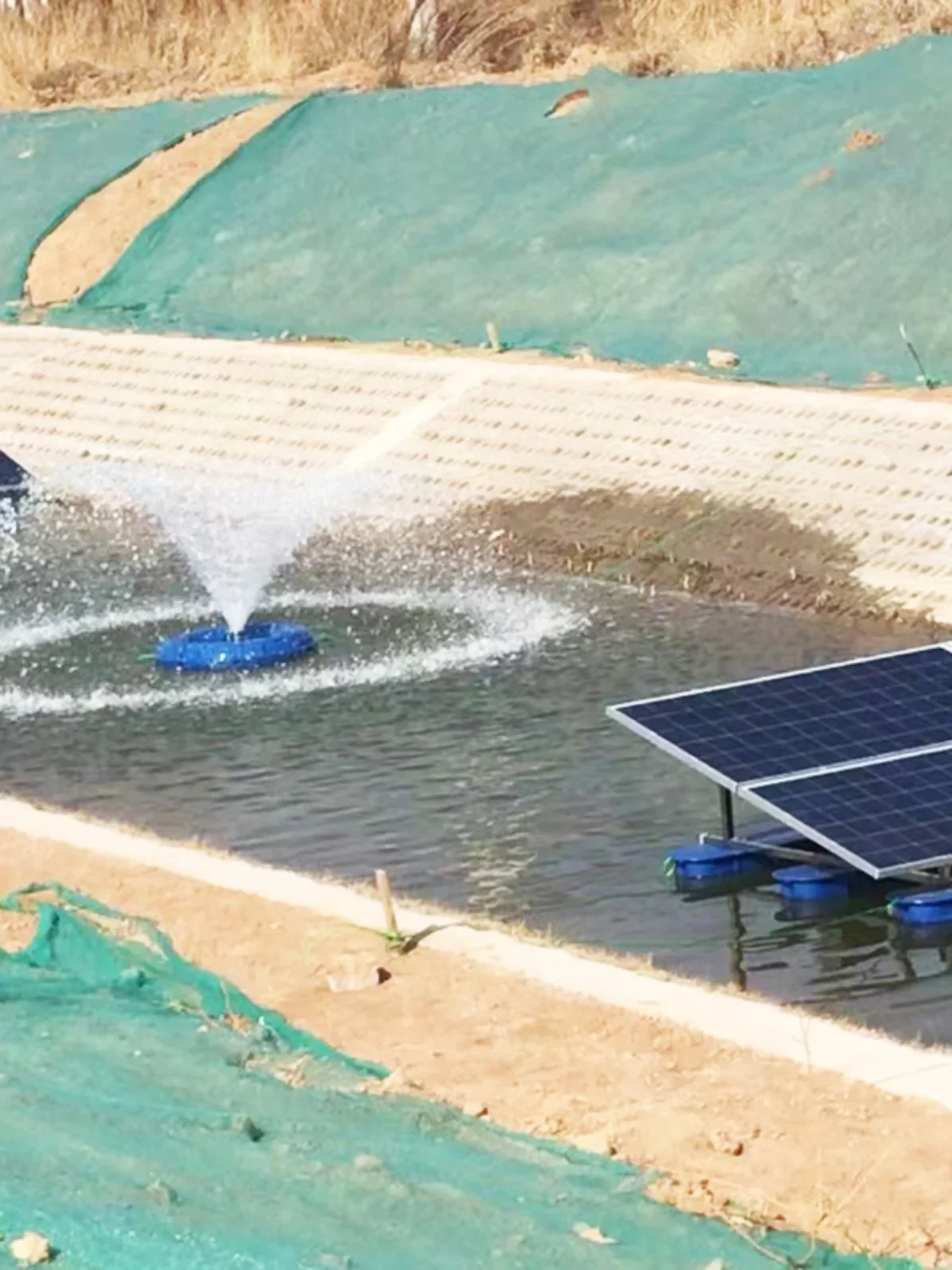 Custom River Treatment Solar Energy Aeration Machine Fish Pond Aerator Fountain Aerator