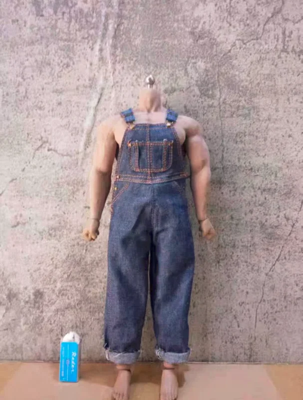 

1/6th Strap jeans male 1/6 Clothing Accessories Overalls for 12" men's figure