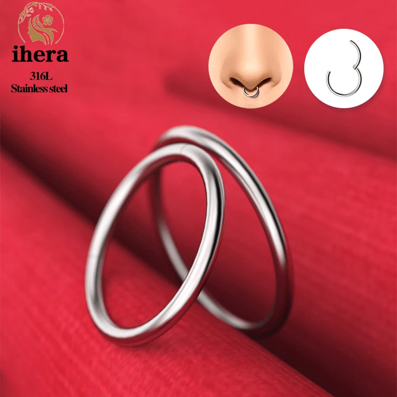 1/10 Stück Edelstahl Septum Clicker Klappbare Segment-Ringe Runde Nasenringe Ohrknorpel Helix Ohrringe Körperschmuck – Detail 18