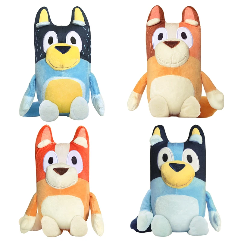 Bluey 28CM Anime Figures Family Bingo Plush Dolls Animation Peripheral Dog Dad Bandit And Mom Chilli Stuffed Toys Kids Gift