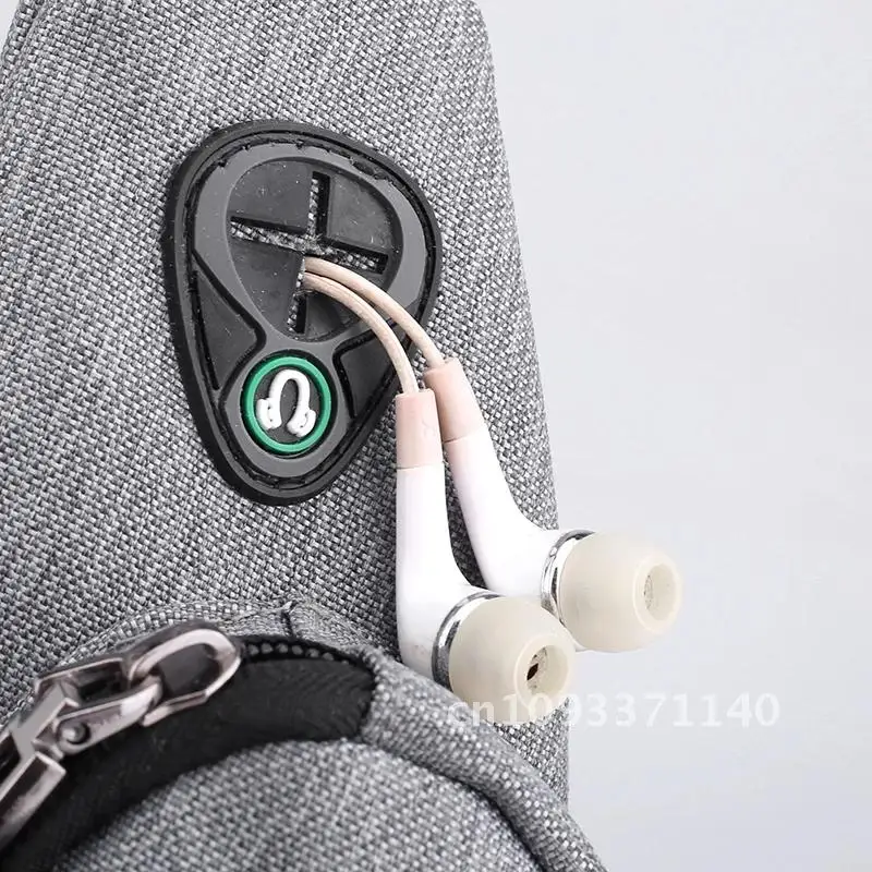 anti-theft chest bag male crossbody bag with earphone jack small travel sports mobile one bag shoulder bag bag phone outdoor bag