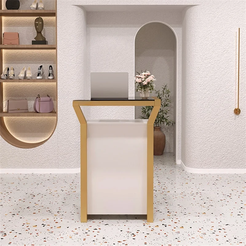 Modern Creative Company Reception Desks Clothing Store Cashier Counter Small Welcome Desk Guide Desk Light Luxury Podium Stand Z