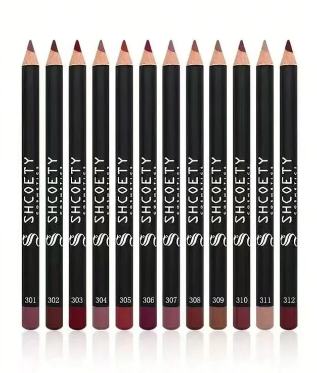 SHCOETY Europe and America cross-border 12 color matte mouth red lip pencil set nude color durable color makeup - view 3