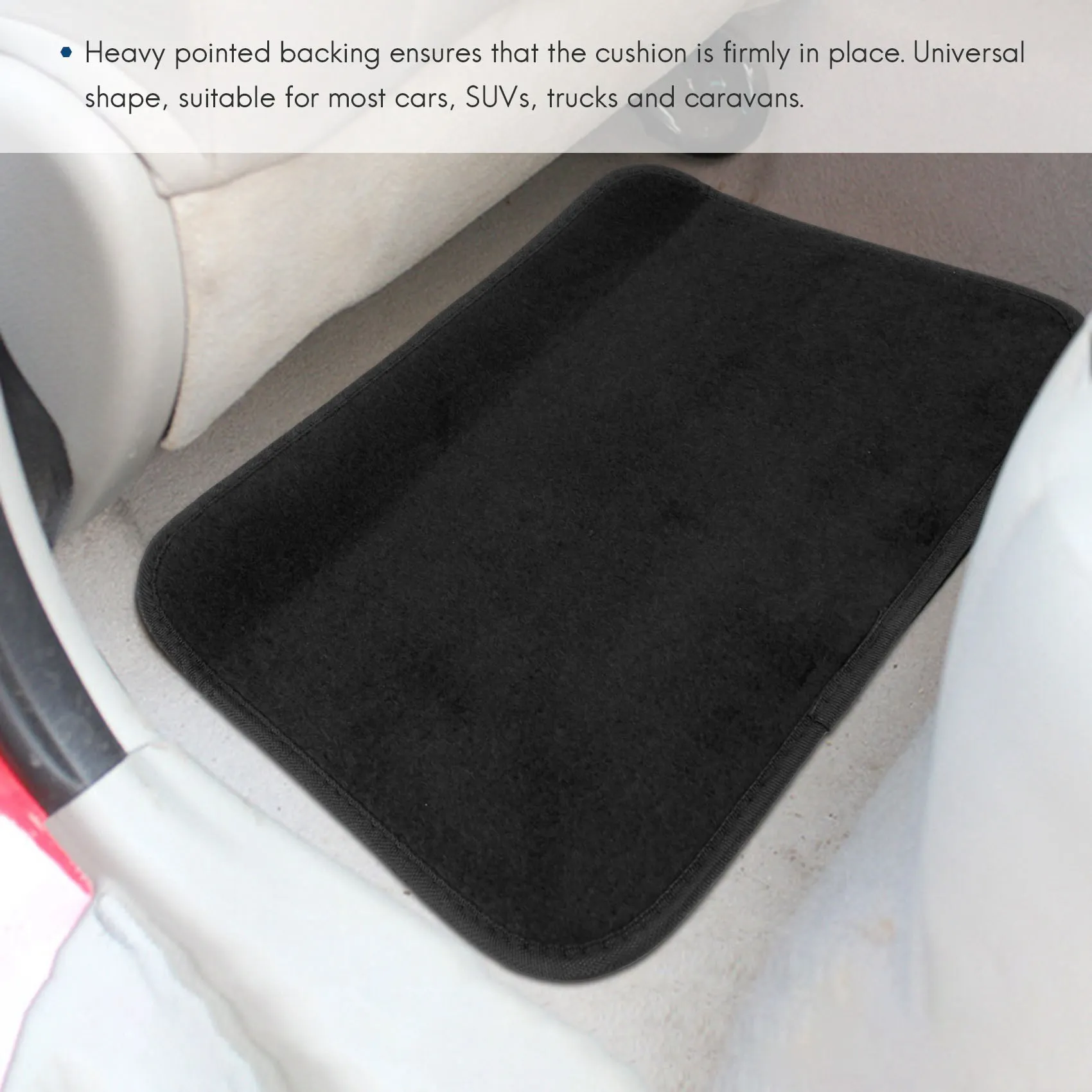 Carpet Car Floor Mats Set for Cars Trucks SUVS with Heel Pad - Front and Rear Mats Universal Classic Matching Heel