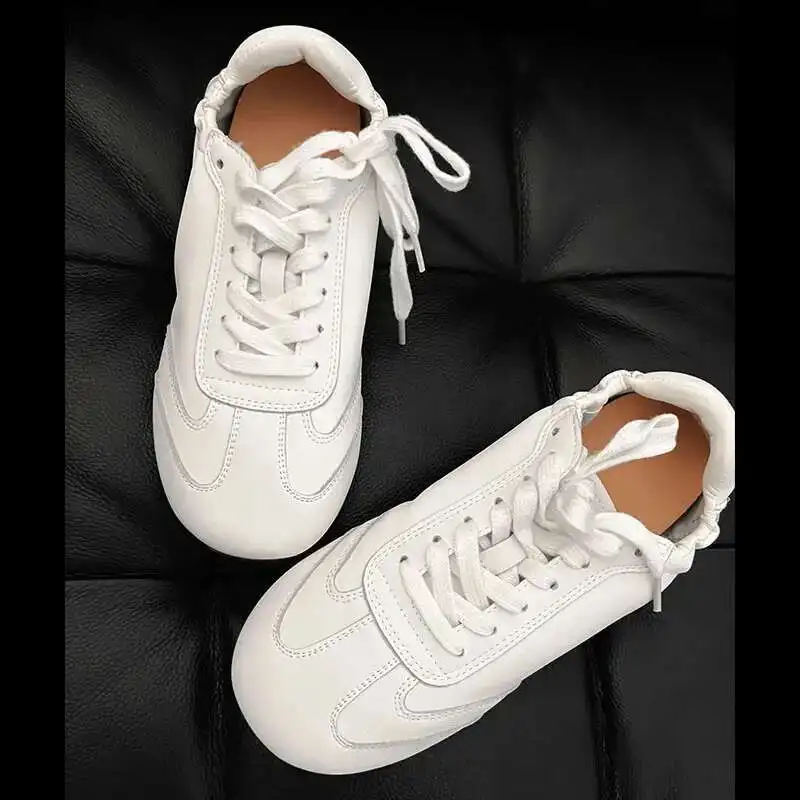 

Женские немецкие тренировочные кроссовки, модные балетки из мягкой кожи на плоской подошве, повседневные кроссовки Four Seasons Forrest Gump