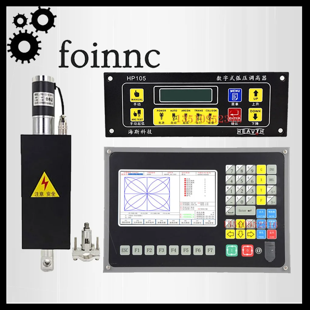 CNC Controller Plasma flame cutting motion control system SF-2100C+CNC plasma Kit HP105 Torch Height Controller JYKB-100 24VDC