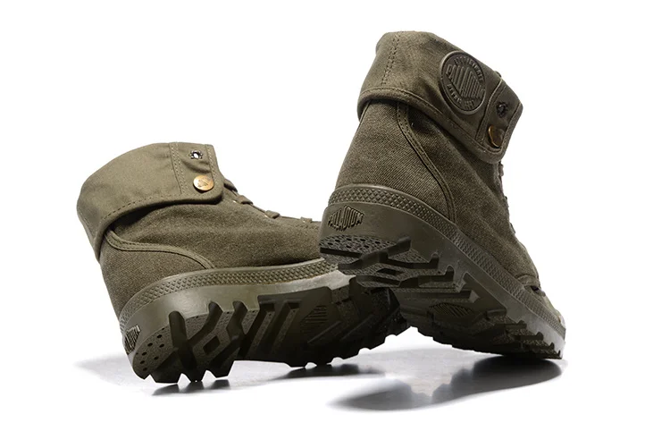 PALLADIUM Pallabrouse Army green Sneakers Turn help Men Military Ankle Boots Canvas Casual Shoes Men Walking Shoes Eur39-45