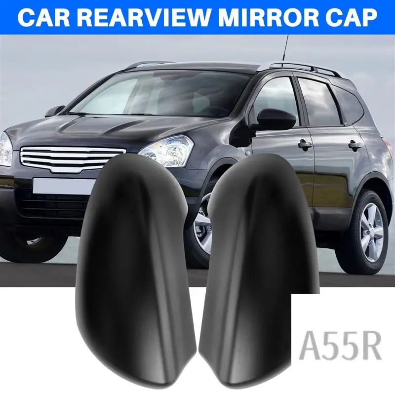 

5R-2Pcs For Nissan Qashqai 2007-2014 Side Door Rearview Mirror Cover Trims Car Accessories Left +Right Side