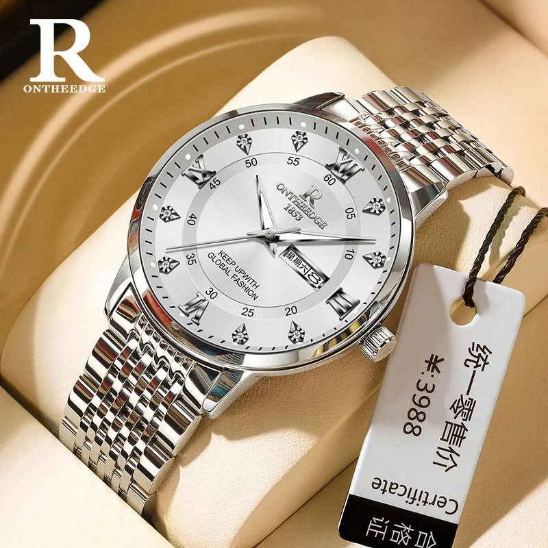 Swiss brand new waterproof ultra-thin watch, luminous fashion watch live broadcast foreign trade quartz watch men's