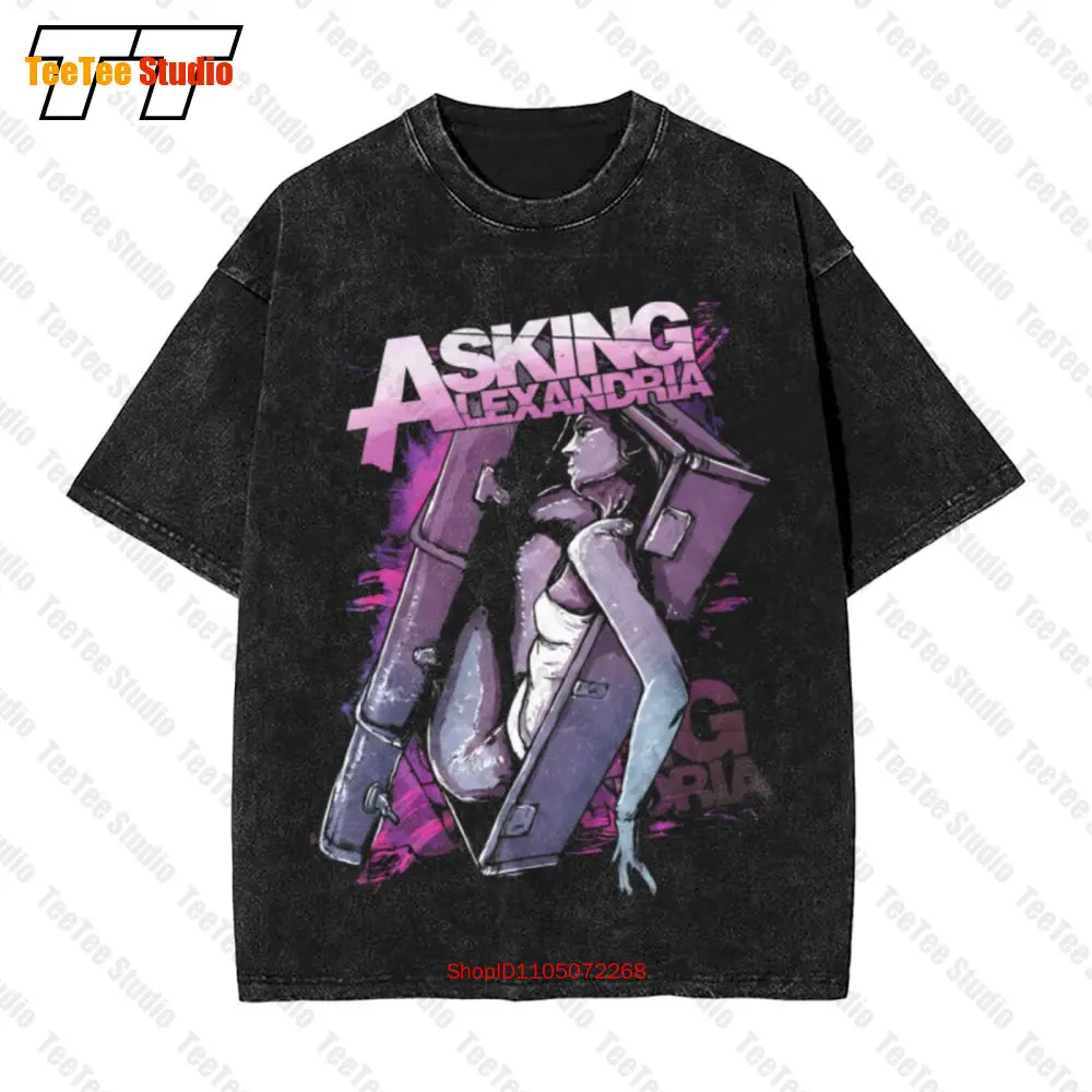 

Винтажная футболка большого размера Asking Alexandria Coffin CYWP