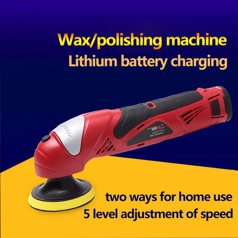 12V 2.0Ah Polishing machine with Lithium battery Car polisher 5 level adjustment of speed Sanding Machine Waxing Power Tool Buff