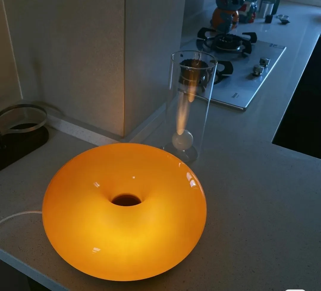 دونات الفرنسية الزخرفية الجدار مصباح اللمس يعتم ضوء الفاخرة الراقية مصابيح الفوانيس الفن نمط أباجورة