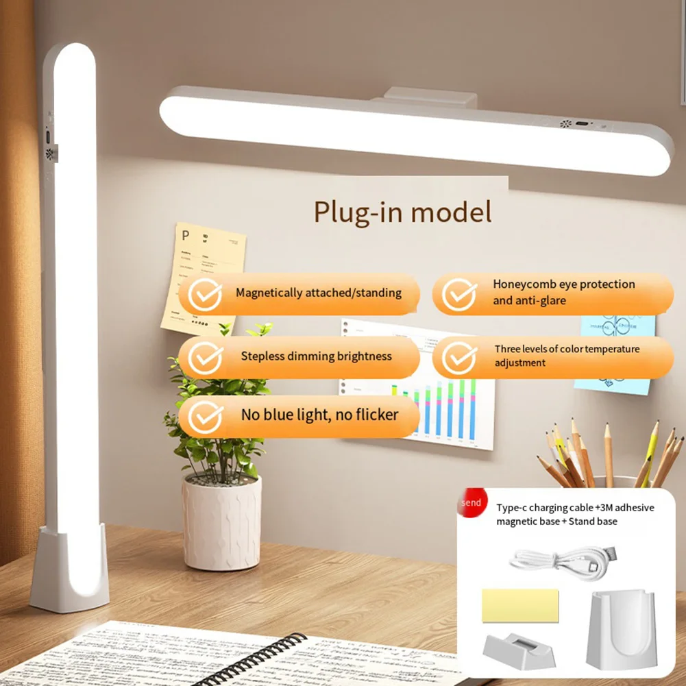 

Dormitory Light Creative Eye Protection Night Light Charging Bookcase Light Magnetic-Clock Lighting 40cm Night Lights Desk Lamp
