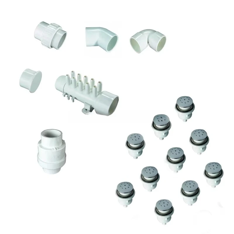 60-02 Outdoor Portable Rectangle Hot Tub Bubble System Whirlpool Air Massage Jet Kit with LED Light for Bathtub & Indoor Use