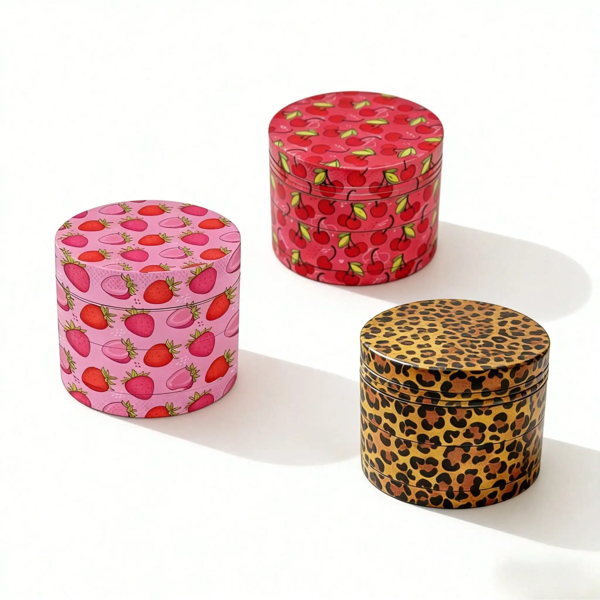 

Люксмельчитель | 2-дюймовый милый розовый принт клубники, вишни и леопарда | Шикарный подарок для курения для нее, аксессуары для курения