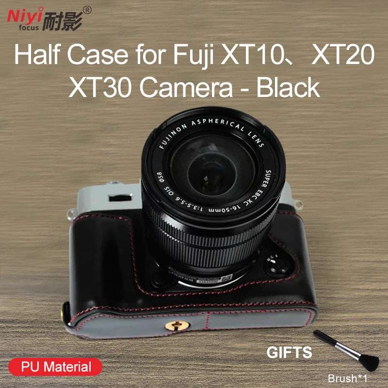 PU Leather Camera Base For Fujifilm X-T10 X-T20 X-T30 Half of Body Base Protect Bag for Fuji XT10 XT20 XT30 Camera Accessories