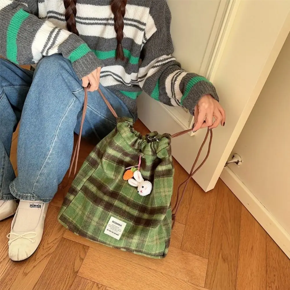 حقيبة ظهر برباط على الطراز الكوري حقيبة ظهر جمالية هاراجوكو منقوشة برباط في الهواء الطلق سعة كبيرة Y2k حقيبة مدرسية للفتيات