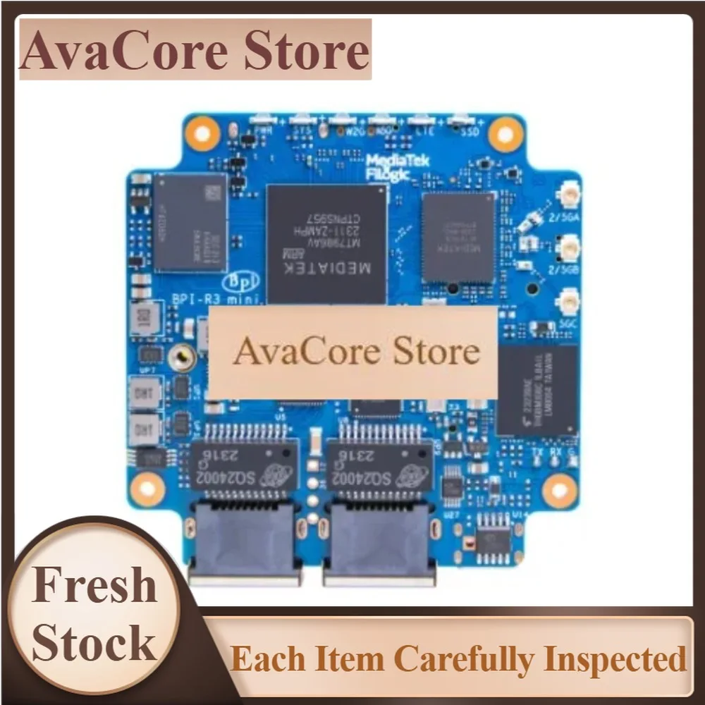 AvaCore F Banana Pi BPI-R3 Mini Router Board With MediaTek MT7986(Filogic 830),support Wi-Fi 6, 2 2.5GbE Network Development Boa