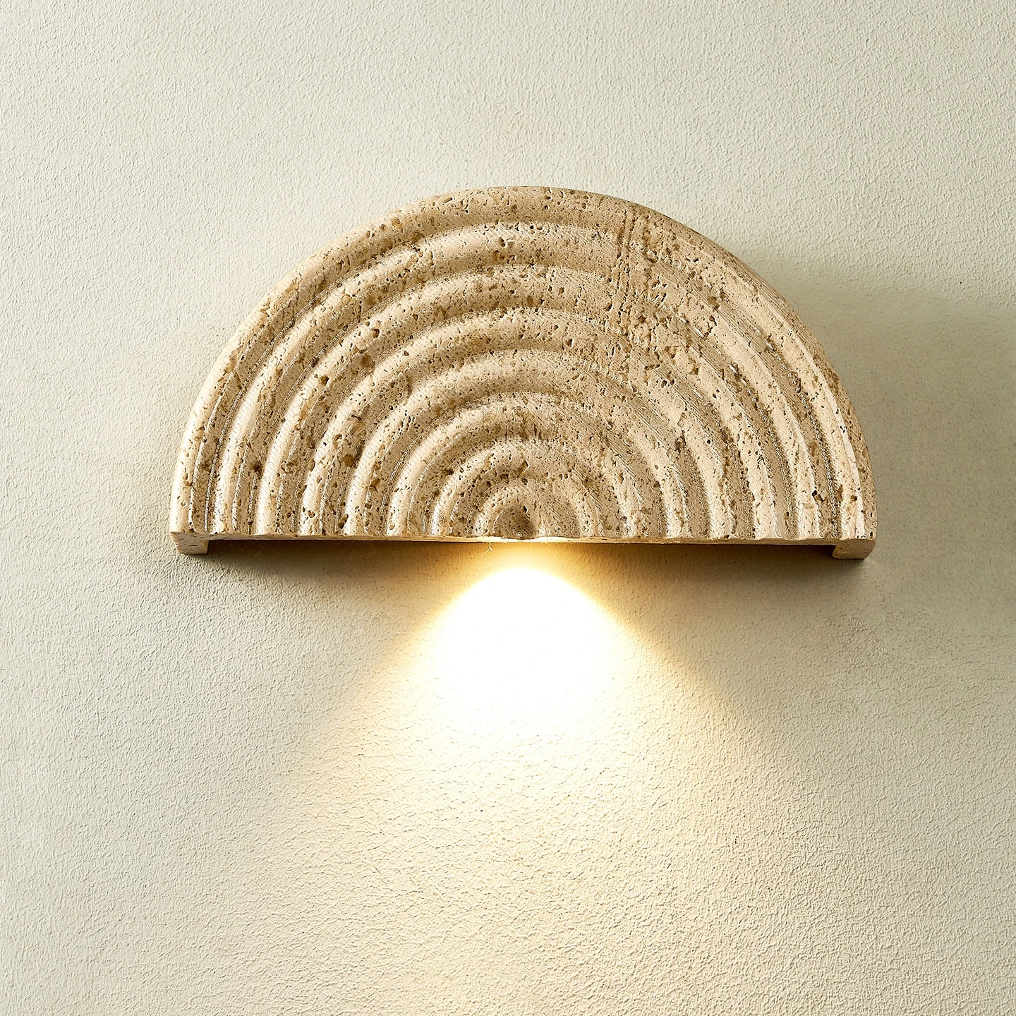 Yellow Cave Stone Wall Lamp Japanese Wabi-Sabi Style Hotel Stairwell Corridor Living Room Wall Light Bedroom Bedside Wall Sconce