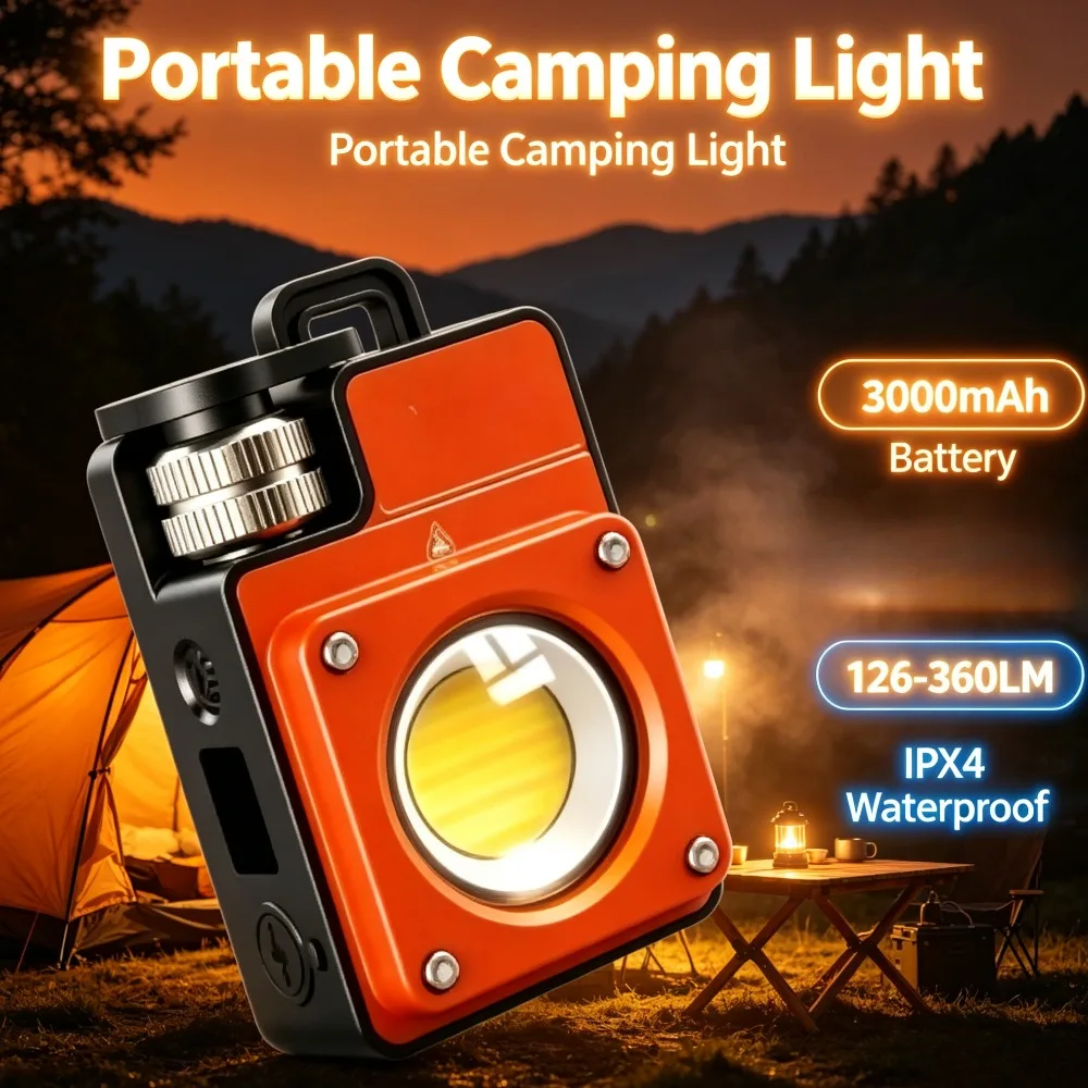 120‑3500LM Adjustable Camping Flashlight Portable Torch Built‑in 3000mAh Battery for Tent Camping Outdoor Emergency Use
