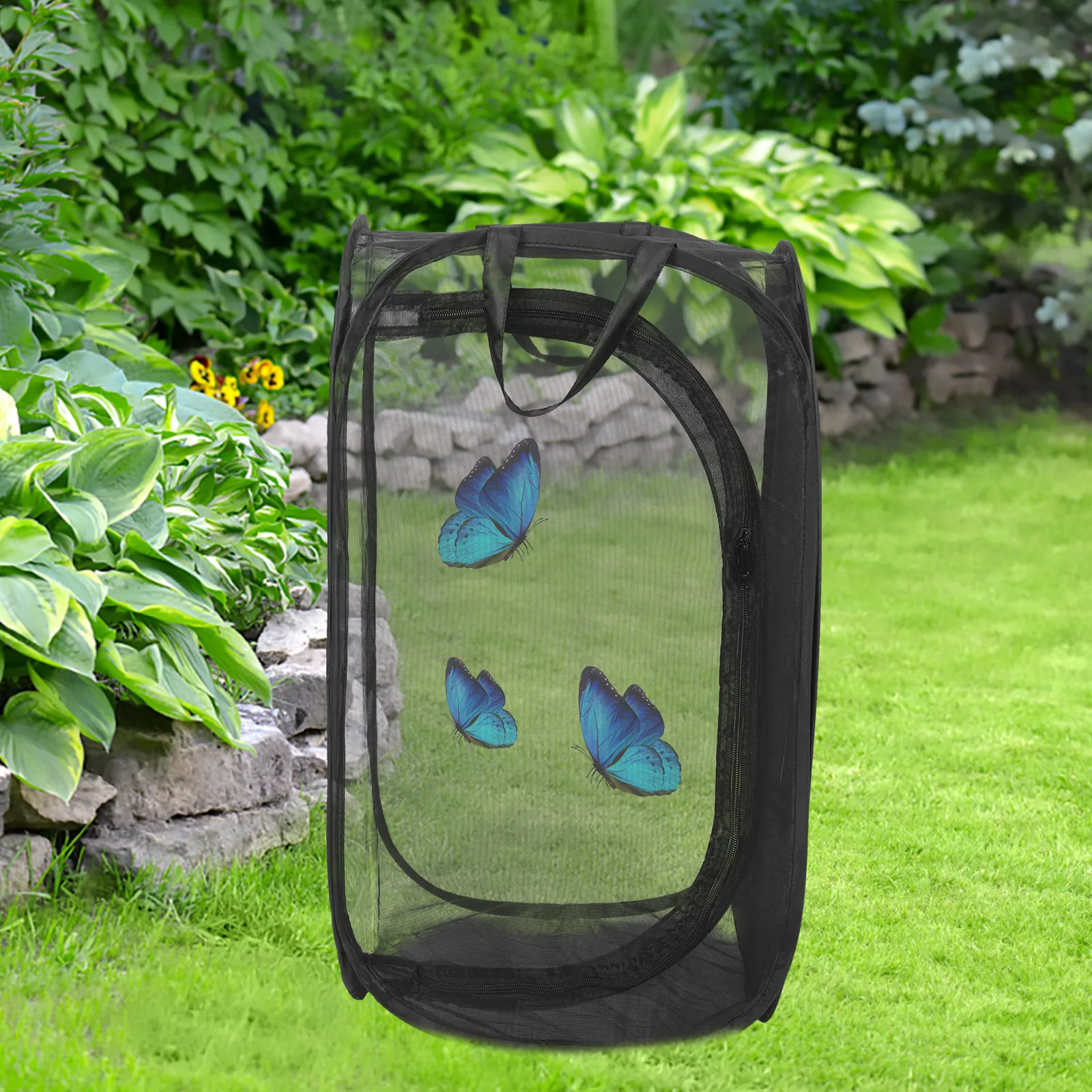 

Butterfly Cage Insect Breeding House 35x35x60 Portable Professional Mesh Netting Lightweight Observation Garden Household Pet