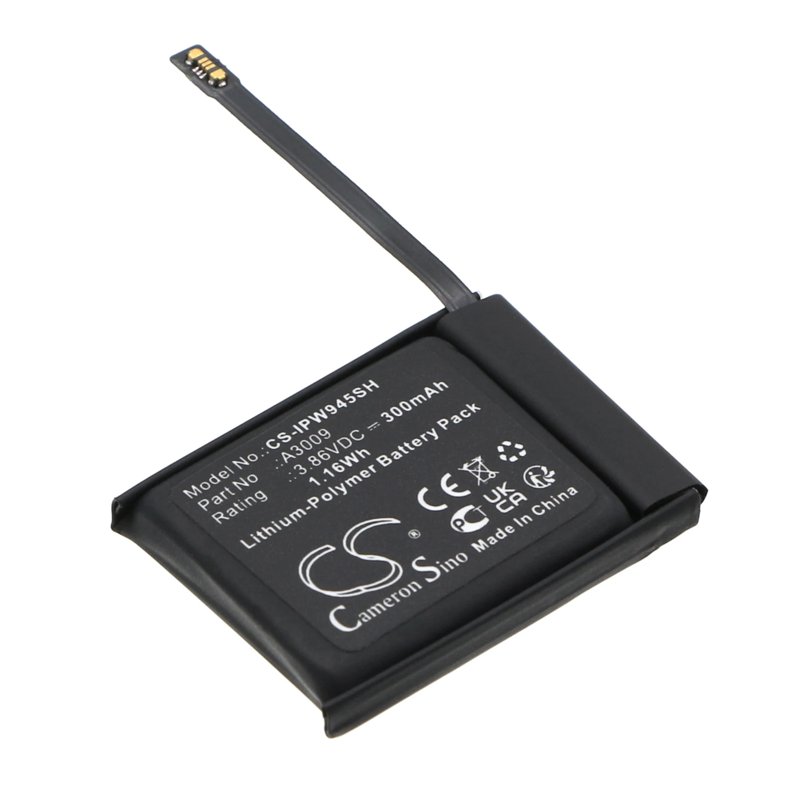 Replacement Battery for Apple:A3009,Watch Series S9 45mm,Smartwatch-300mAh