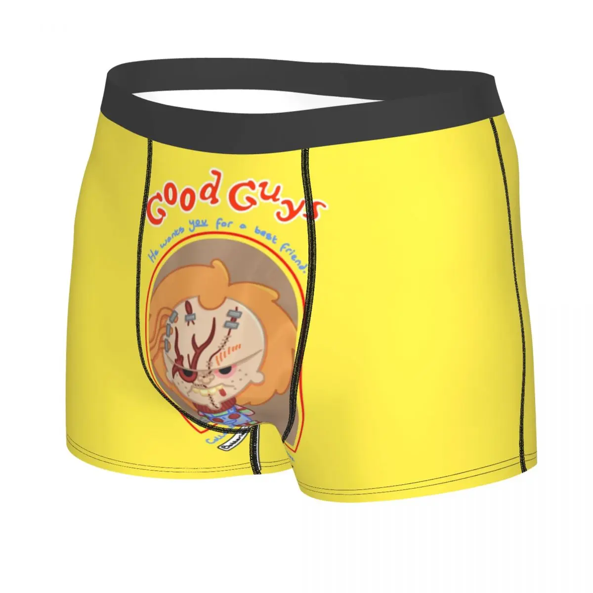 Custom Good Guys Evil Chucky Boxers Shorts Men's 80s Child's Play Briefs Underwear Fashion Underpants