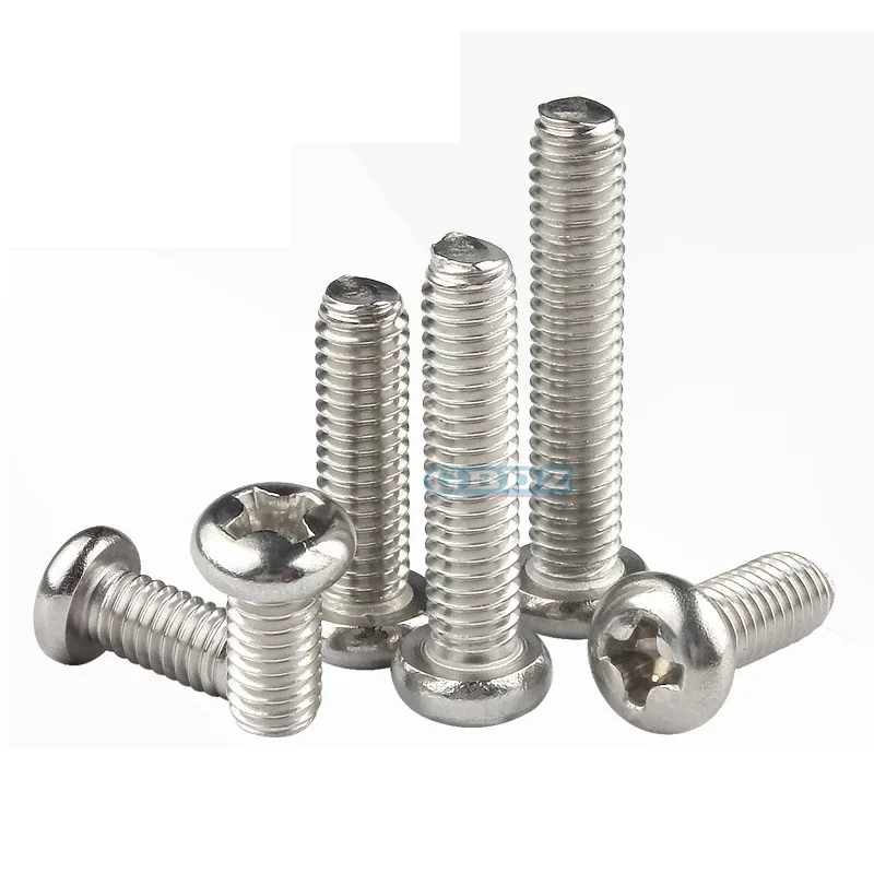 Viti a testa tonda a croce in acciaio inossidabile M4 304 5/10/20/50/100 pezzi Accessori hardware antiruggine ad alta resistenza