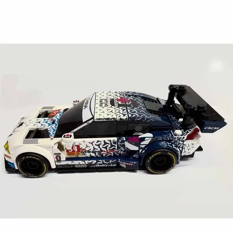 

New Sports Racing Car Building Block Model 300 Parts with Stickers MOC Creative Boys Children's Birthday Christmas Toy Gift
