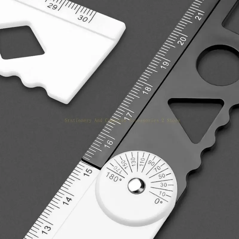 5 pari Piegatura portatile Geometrics Disegno del disegno Strumento disegno in plastica con chiara marcatura per degli